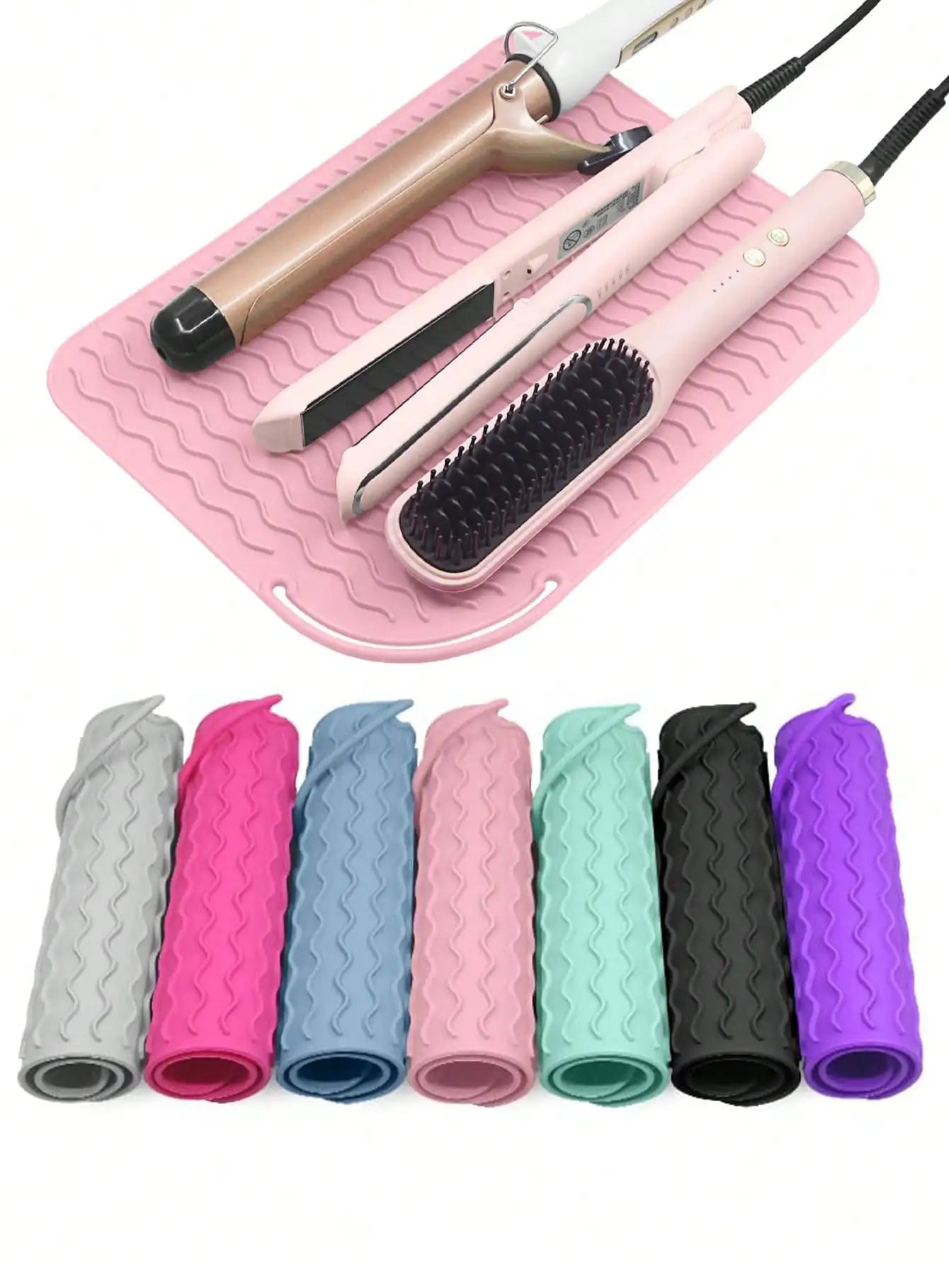 Plus Size Silicone Heat Resistant Mat for Flat Iron Curling Hair Tools