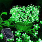 Solar Lotus Flower Fairy Lights Outdoor Garden Decor