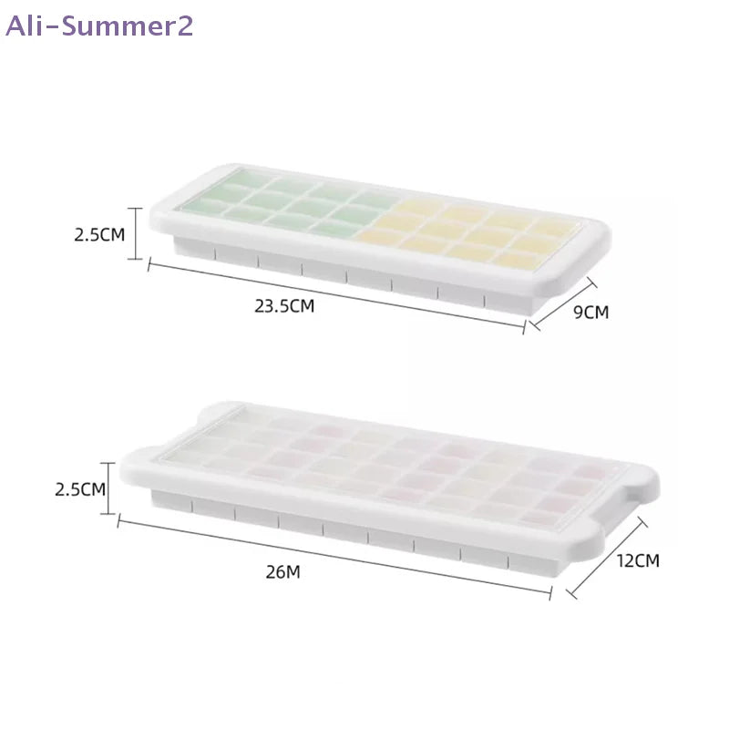 24/36 Grid Ice Cube Tray UK Silicone Ice Mold With Lid