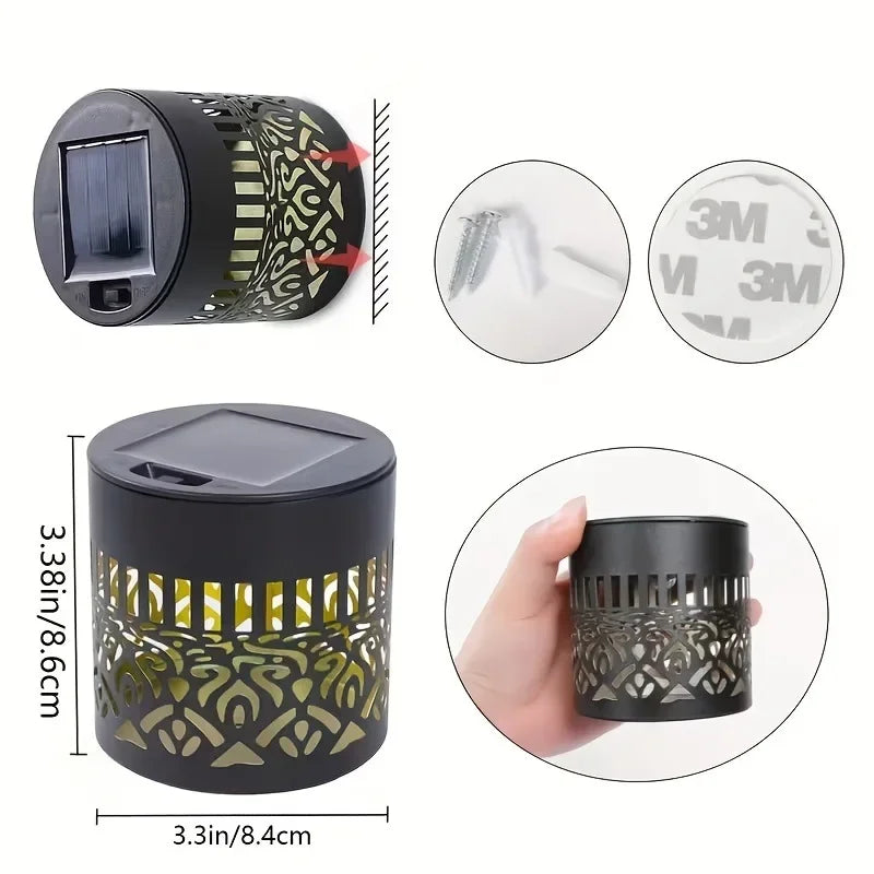 Solar Mandala Sunflower Wall Light Waterproof Outdoor LED Garden Lamp