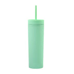 Double Wall Skinny Tumbler 473ml/480ml Cup with Straw & Lid