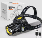 USB Rechargeable Motion Sensor LED Headlamp Zoomable