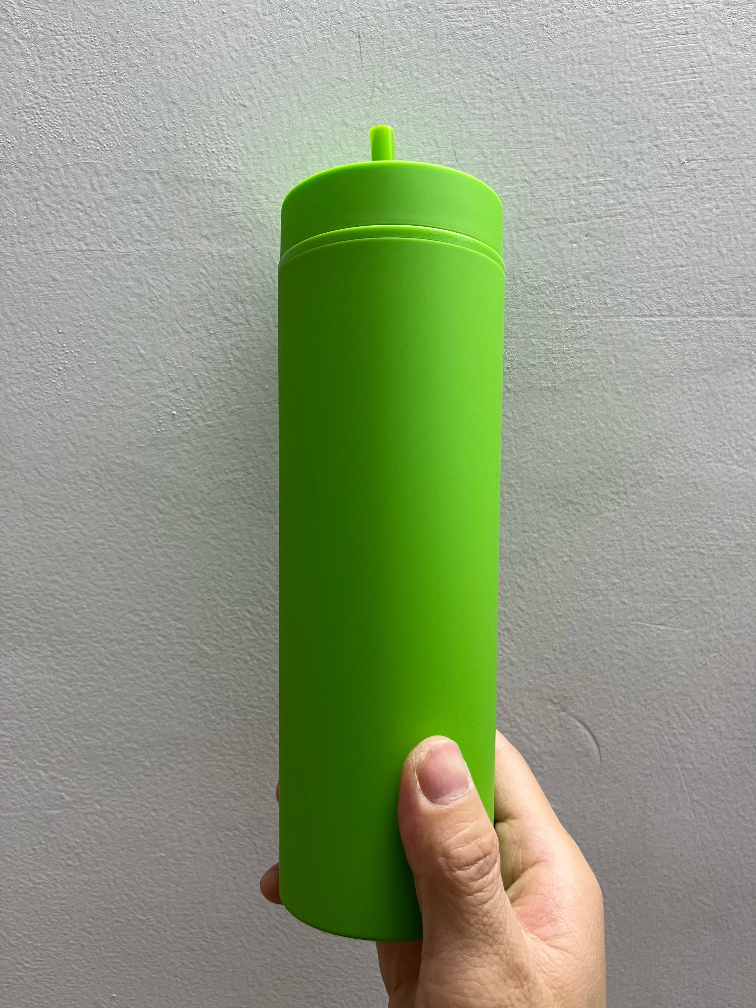 Double Wall Skinny Tumbler 473ml/480ml Cup with Straw & Lid