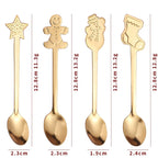 Christmas Coffee Spoon Stainless Steel – Nordic Dessert Spoon Gift Set