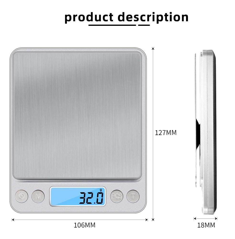 3KG Digital Kitchen Scale High Precision Gram Scale