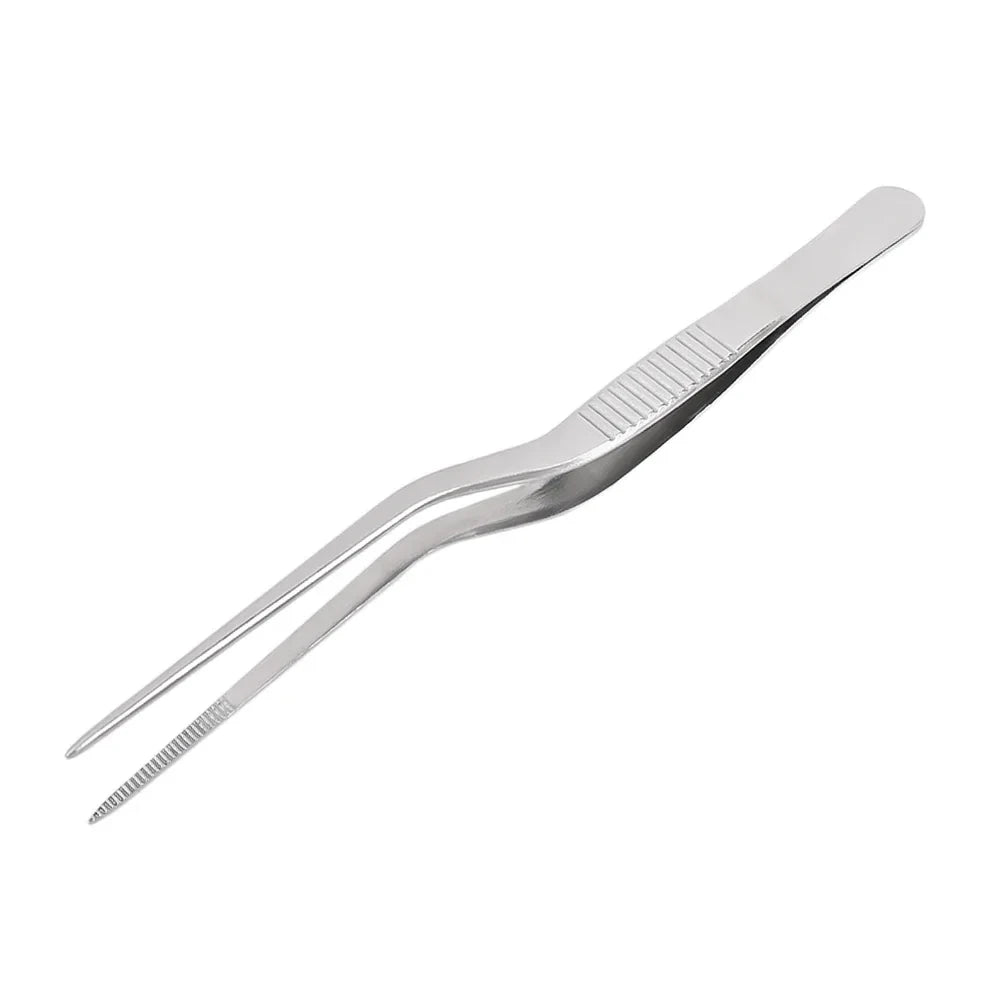 Kitchen Tweezers Stainless Steel – BBQ Food Clip & Cooking Tongs (1/3Pcs)
