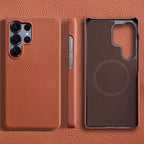 MagSafe Magnetic Leather Case for Samsung S24 S25 S26 Ultra Plus Cover