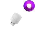 LED Night Light Mini Portable Colorful USB Plug Round Book Lamp