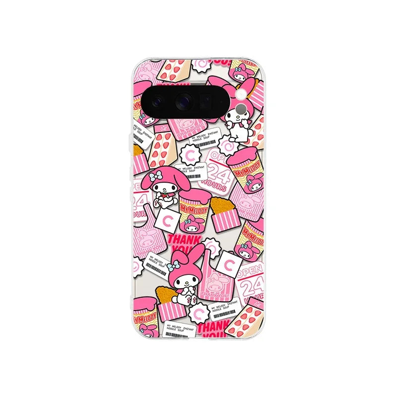 Kawaii Hello Kitty TPU Case for Google Pixel 7 8 9 10 Pro XL Cover