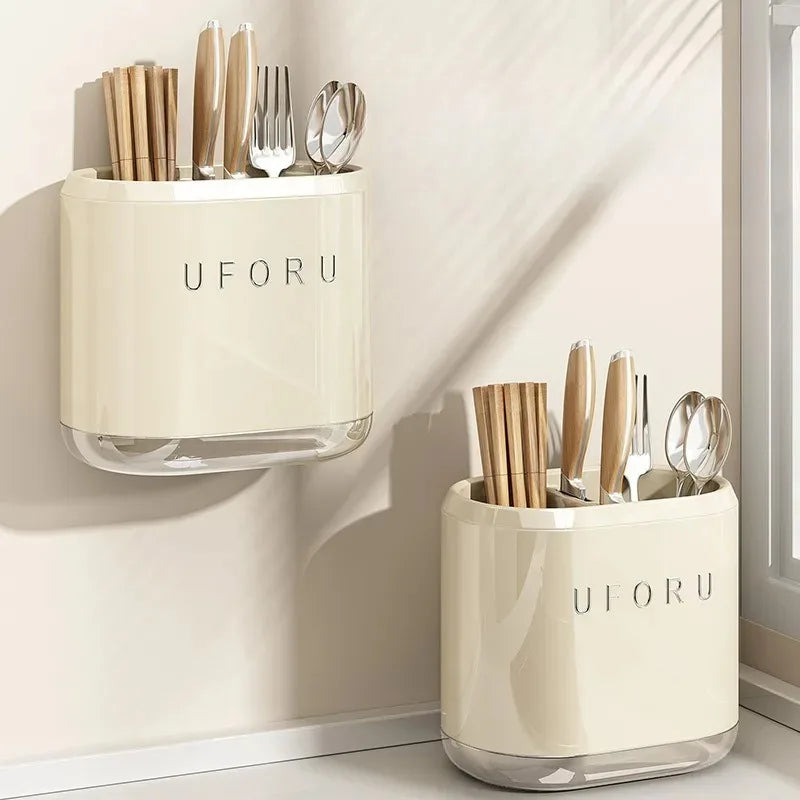 Wall Mounted Cutlery Holder Kitchen Drainer