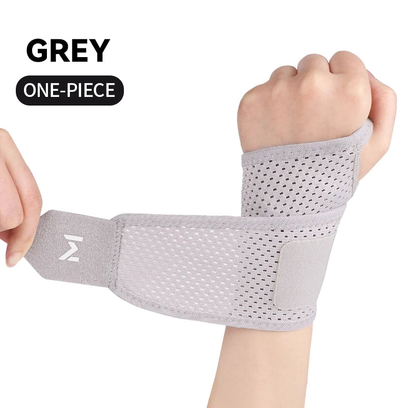 Adjustable Wrist Support Strap Brace Black for Badminton Tennis Gym