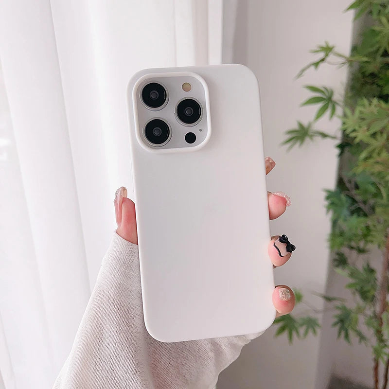 Candy Color Silicone Case for iPhone 11 12 13 14 15 16 Pro Max