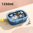 Cartoon Lunch Box 1000/1350ML Sealed Leakproof Bento Food Container