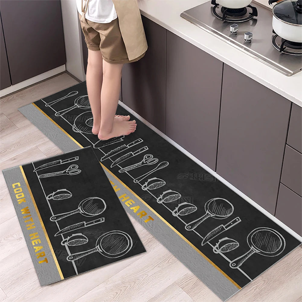Kitchen Floor Mat UK Soft Washable Anti-Slip Area Rug