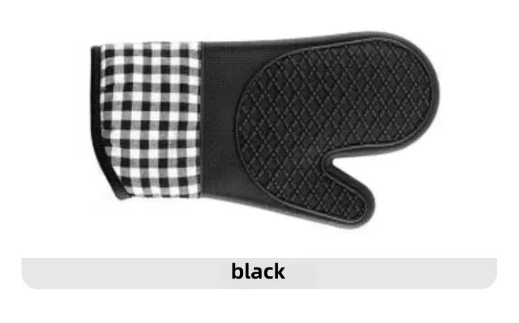 Silicone Insulated Gloves Heat Resistant Anti-Slip Kitchen Oven Mitts