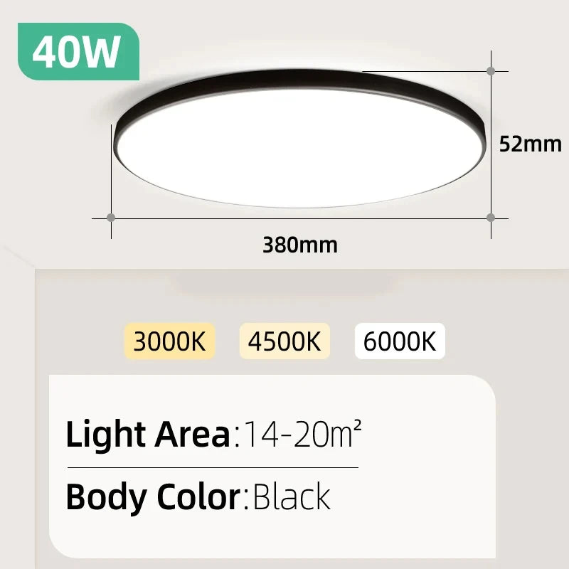 Ultra Thin LED Ceiling Lamp for Bedroom & Living Room