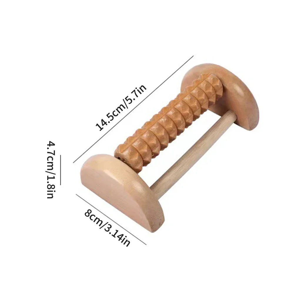 Wooden Foot Roller Massager for Plantar Fasciitis & Stress Relief