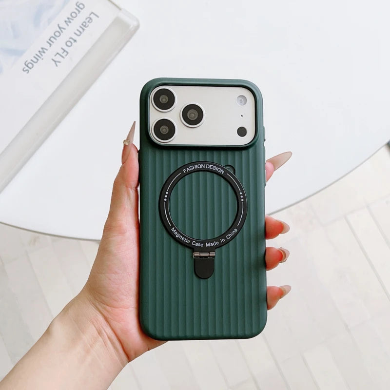 MagSafe Corrugated PC Case for iPhone 17 16 15 14 13 12  Pro Max