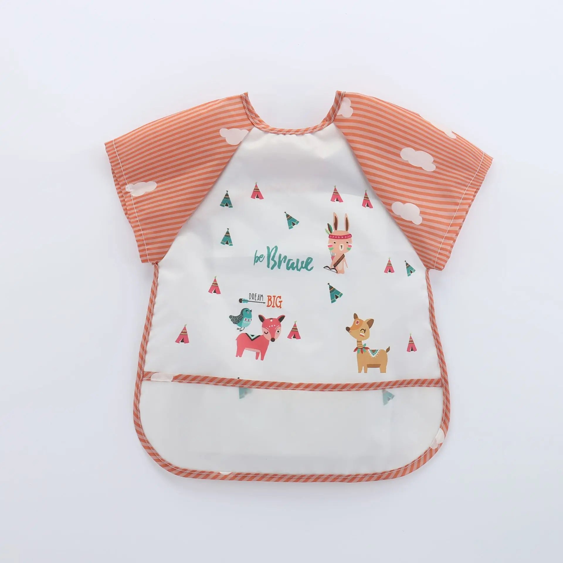 Baby Waterproof Long Sleeve Bib Smock Apron for Toddlers