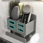 Hole-Free Bathroom Shelf Wall Mounted Toothbrush & Razor Organizer