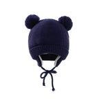 Winter Baby Hat & Gloves Set Warm Fleece Knitted Cap