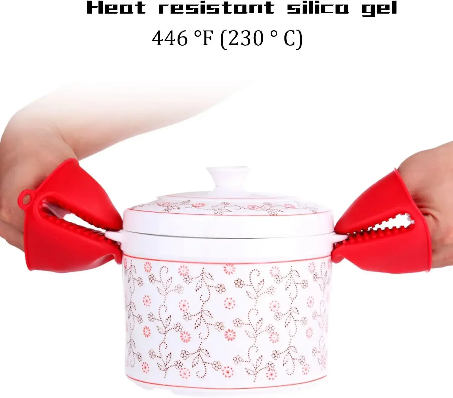 2PCS Silicone Pinch Grip Oven Mitts – Mini Heat Resistant Pot Holders Secondary image