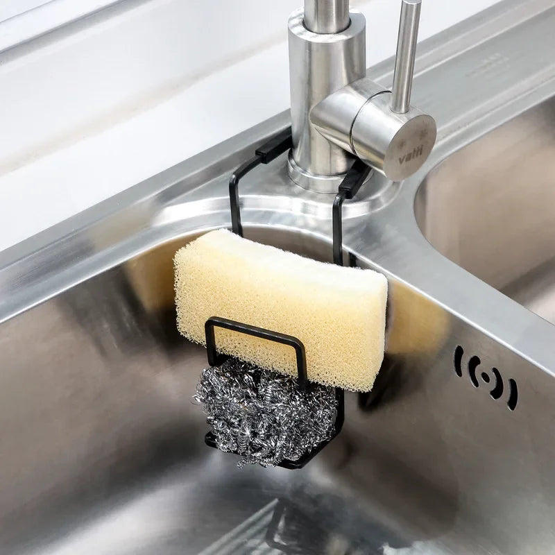 Metal Sink Sponge Holder Suction Wall-Mounted Kitchen Organizer