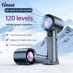 TINSOL Mini Handheld Fan UK 120-Speed USB Rechargeable Fan