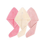 Absorbent Hair Towel Wrap Button Fast Dry Hair Turban for Women