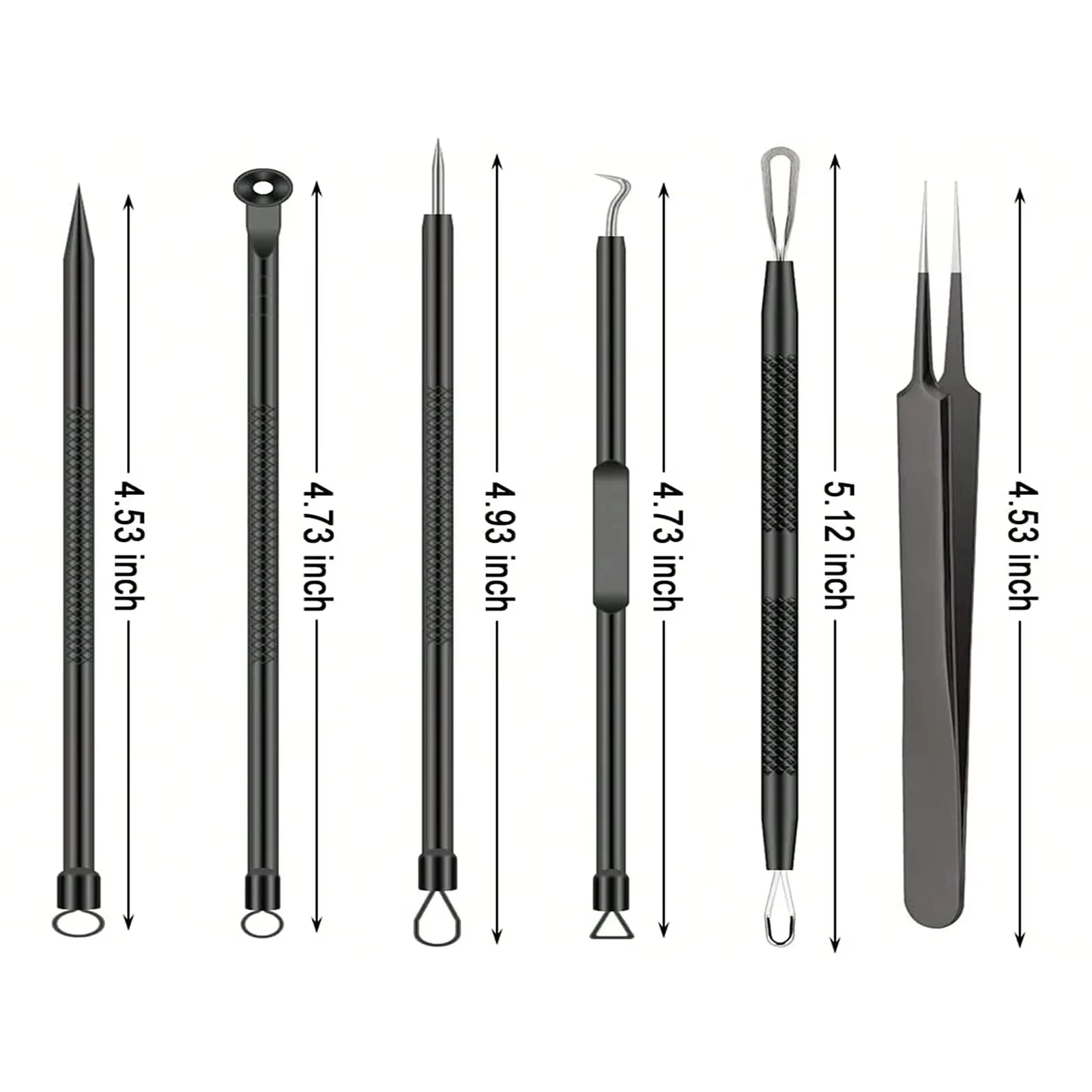 6Pcs Acne Needle & Clip Set – Stainless Steel Blackhead Remover Tool