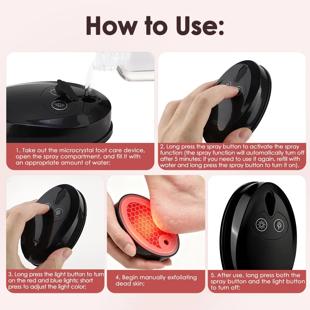 Electric Foot Callus Remover Waterproof Rechargeable Pedicure Tool