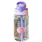 480ML Kids Cartoon Water Sippy Cup with Straw