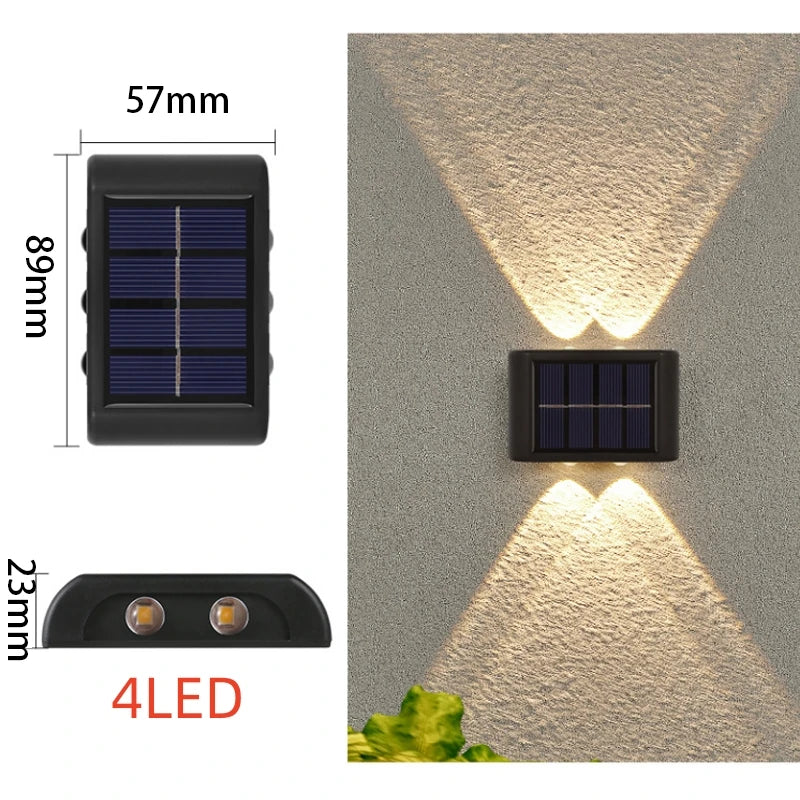 Waterproof Solar LED Outdoor Wall Light for Garden & Street Decor