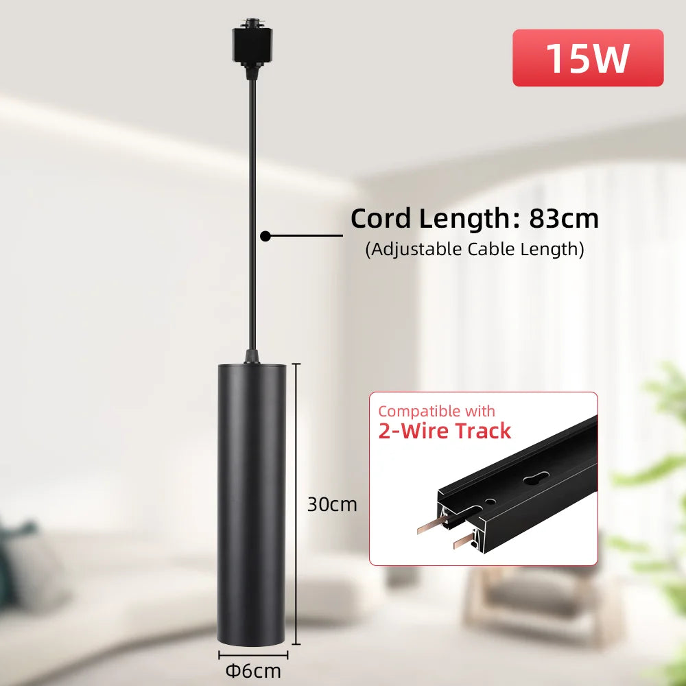 Modern LED Track Pendant Light for Kitchen & Living Room