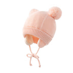 Winter Baby Hat & Gloves Set Warm Fleece Knitted Cap