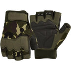 Fingerless Tactical Gloves Padded Breathable MTB Climbing Gloves