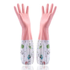 Women's Waterproof Cleaning Gloves Kitchen Rubber Gloves