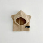 Baby Scarf Hat One-Piece Knitted Winter Cap with Ear Protection