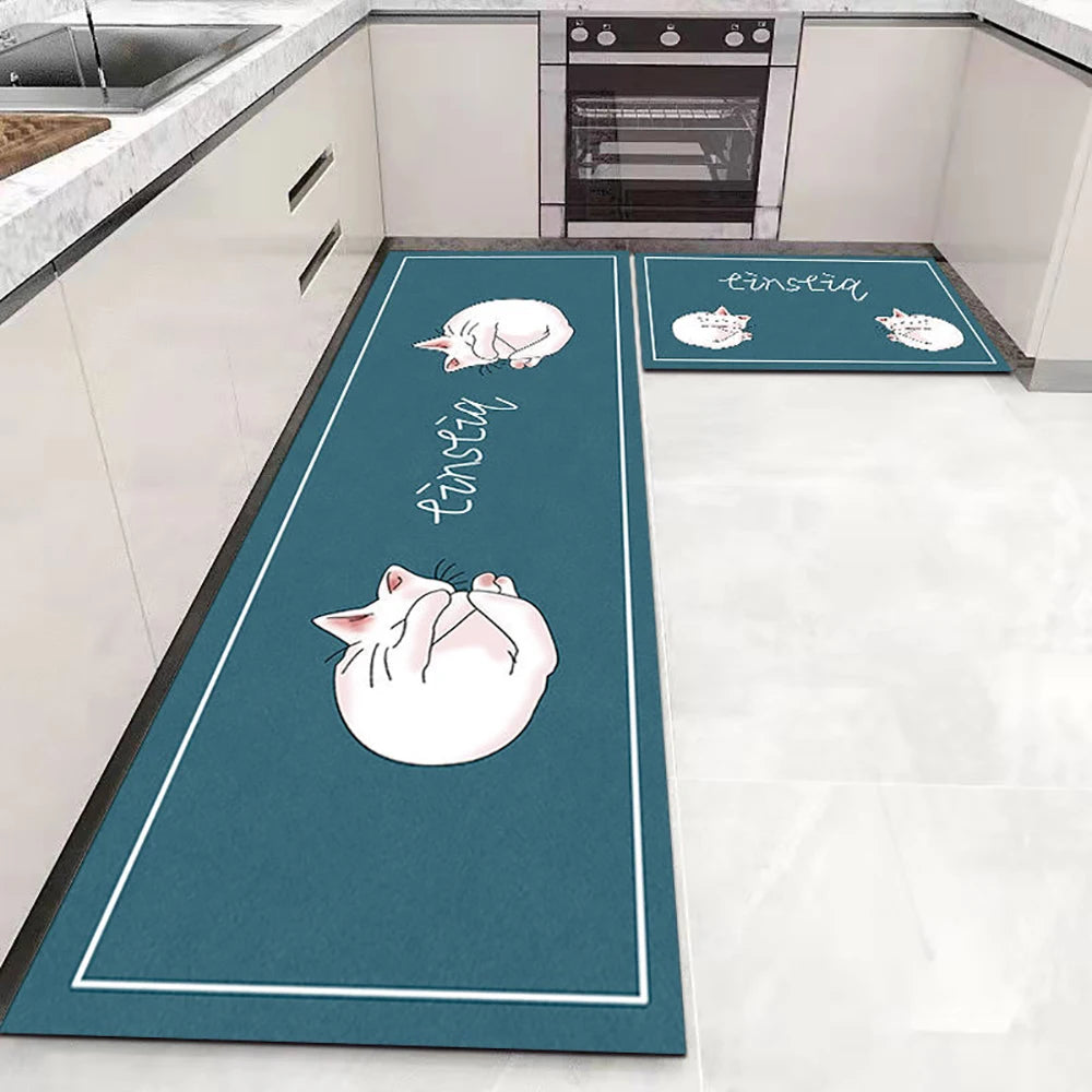 Kitchen Floor Mat UK Soft Washable Anti-Slip Area Rug