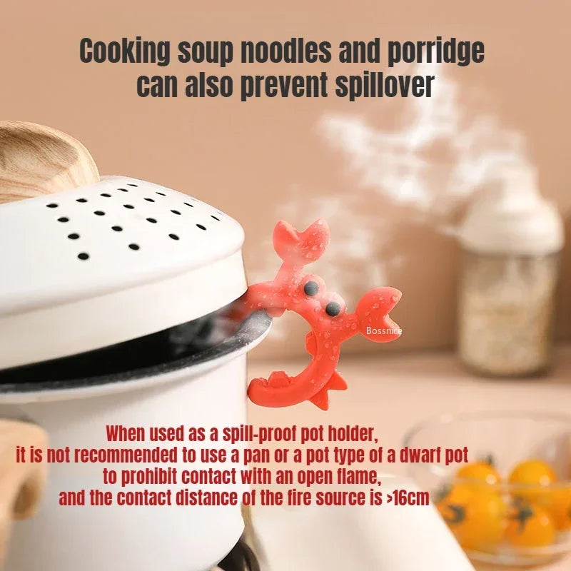 Silicone Spoon Rest Pot Clip Holder