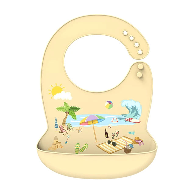 Silicone Baby Bib Waterproof Banana Feeding Bib for Babies