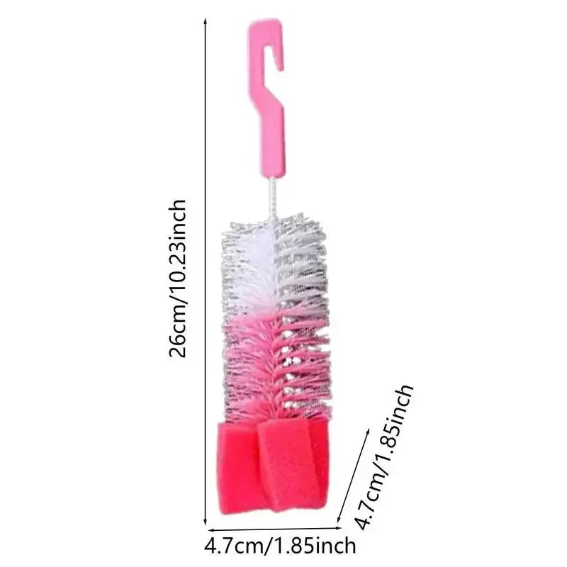 Baby Bottle Cleaning Brush Long Handle Sponge Brush