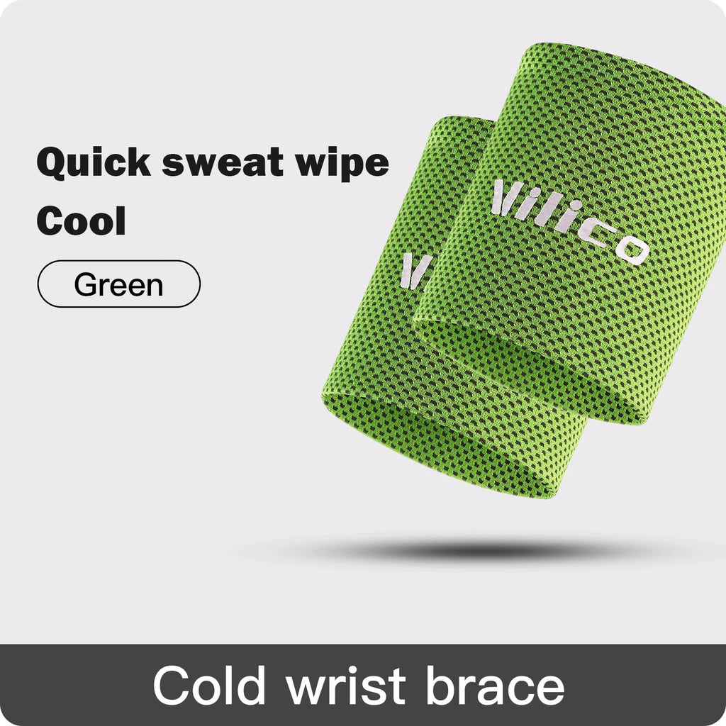 Ice Cooling Wrist Sweatband for Gym, Volleyball & Sports Support