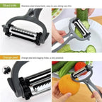 360 Degree Rotary Peeler 3-in-1 – Multifunction Vegetable & Fruit Cutter Slicer
