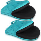 Short Oven Mitts – Heat Resistant Non-Slip Kitchen Gloves (1 Pair)