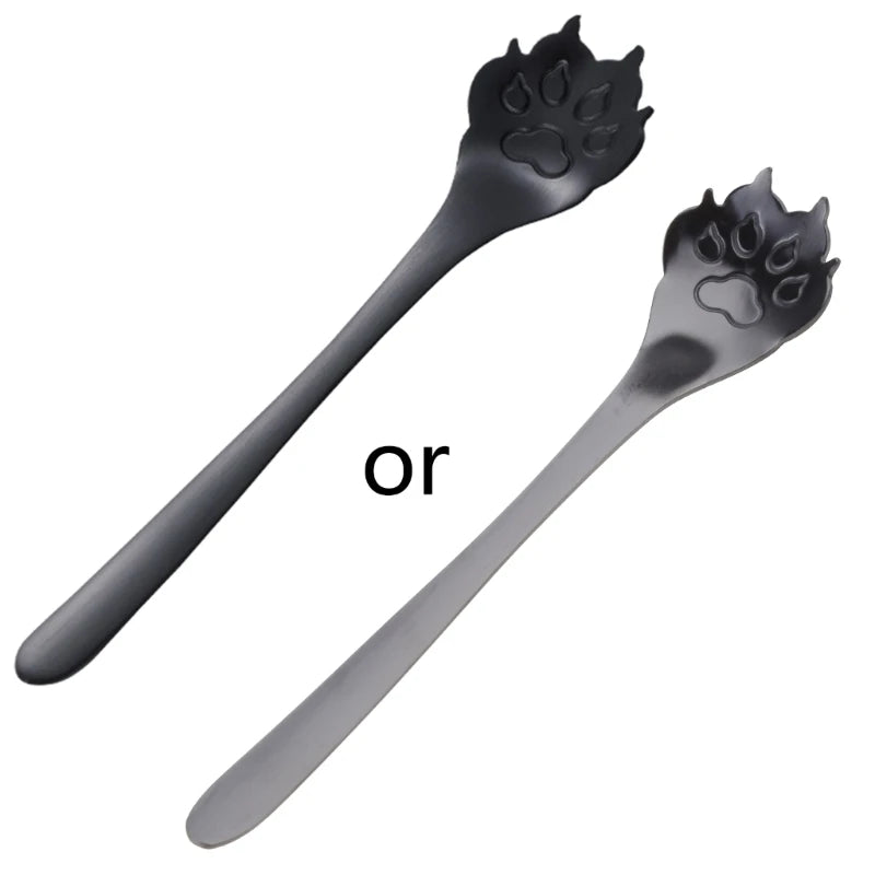 Cat Paw Teaspoon 304 Stainless Steel – Cute Coffee & Ice Cream Spoon Gift