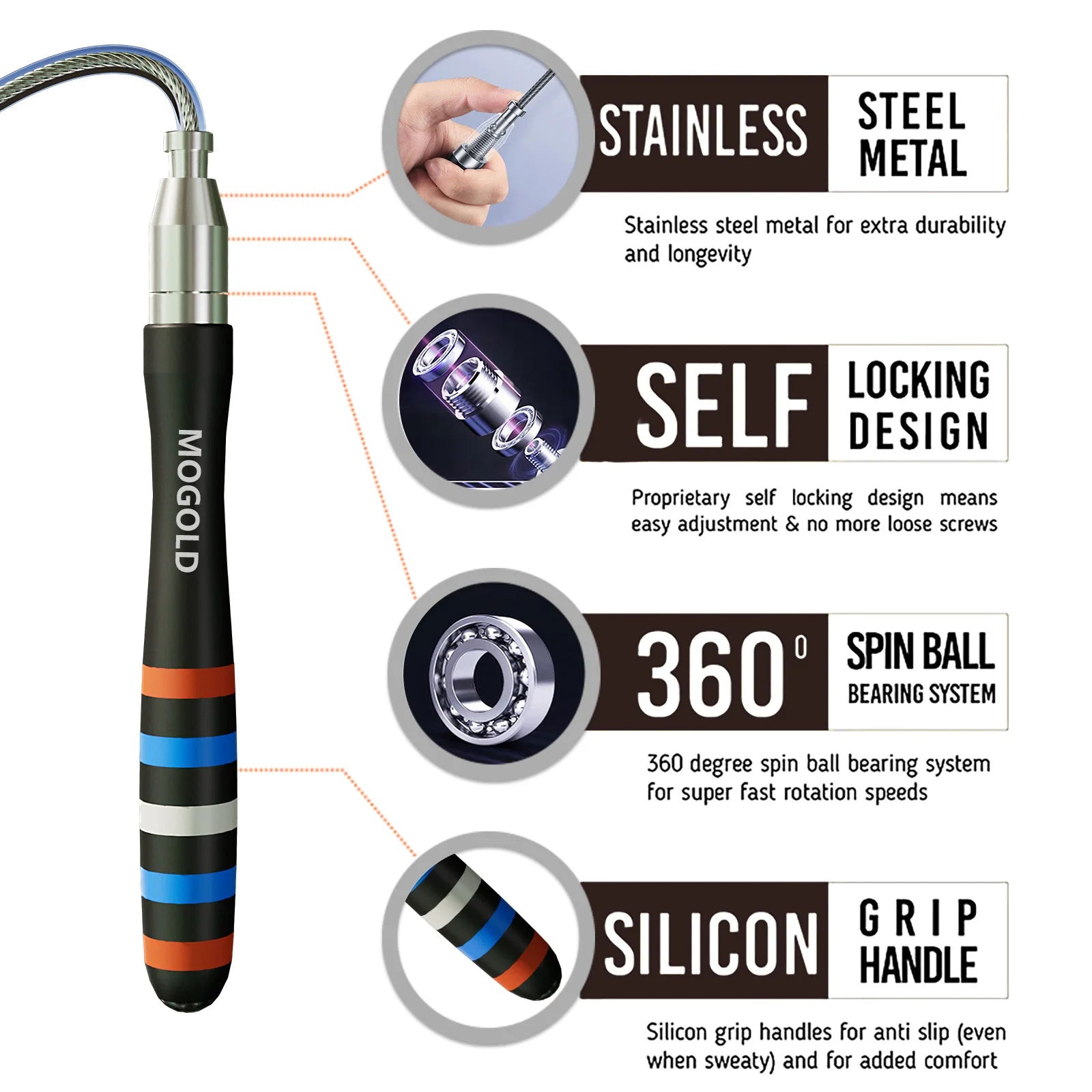 Crossfit Speed Jump Rope Professional Gym Fitness Workout Rope