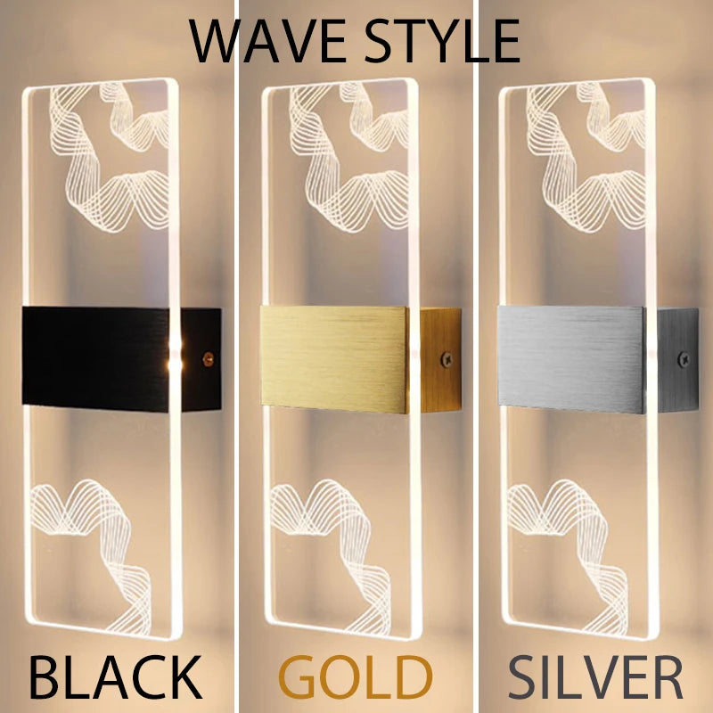Modern Acrylic LED Wall Lamp Nordic Bedside Light