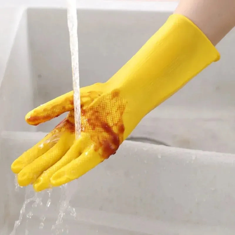 Latex Dishwashing Gloves Waterproof Kitchen Gloves