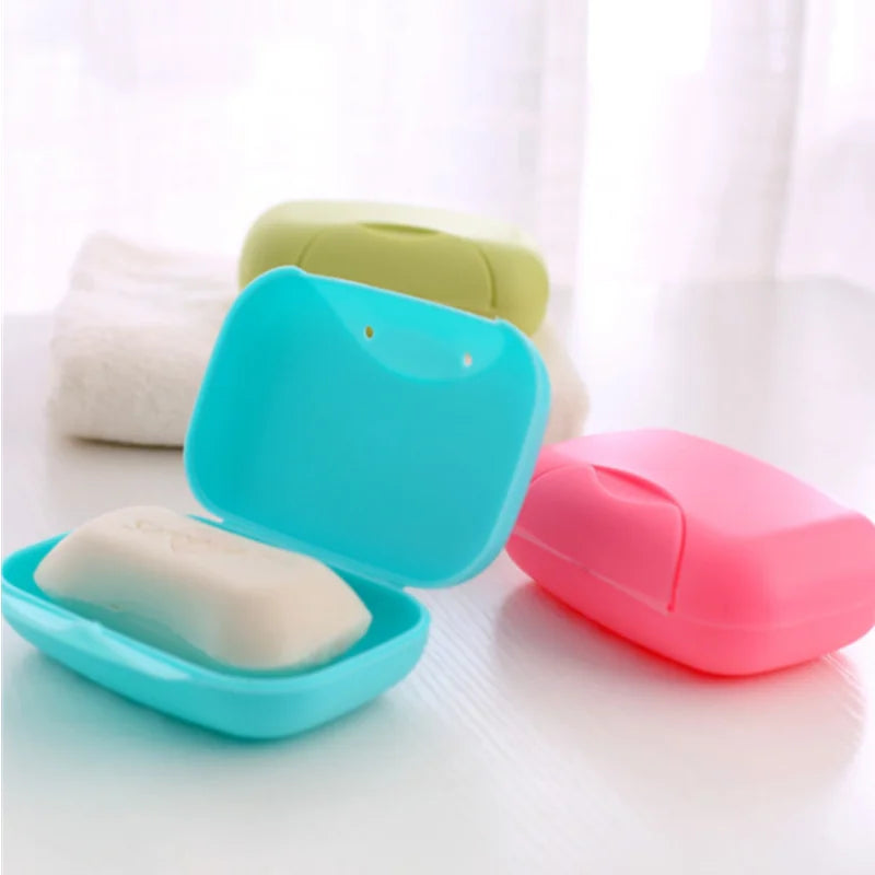 Portable Travel Soap Box – Covered Waterproof Soap Holder for Bathroom & Trips